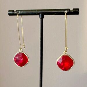 Ruby Red Earrings